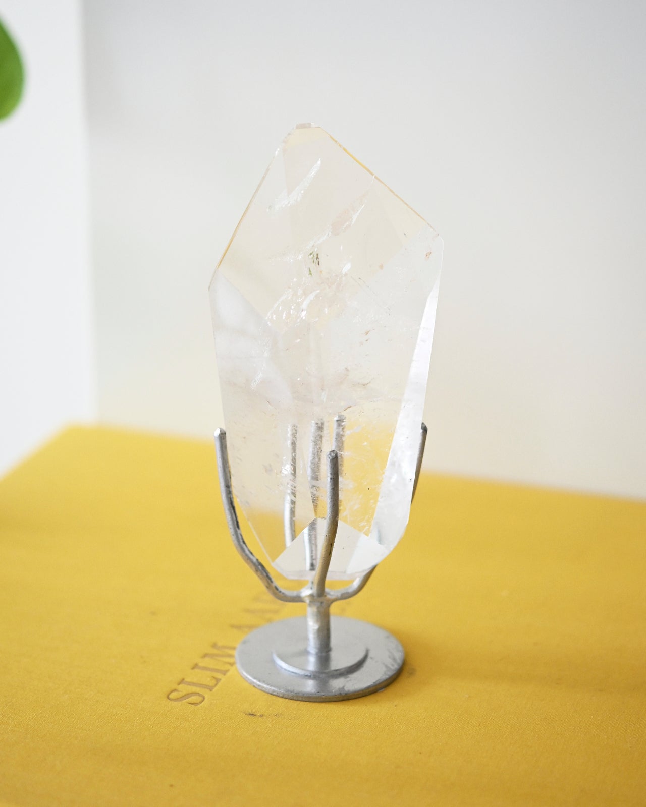 Clear Quartz Geometric Form on stand