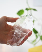 Clear Quartz Geometric Form on stand