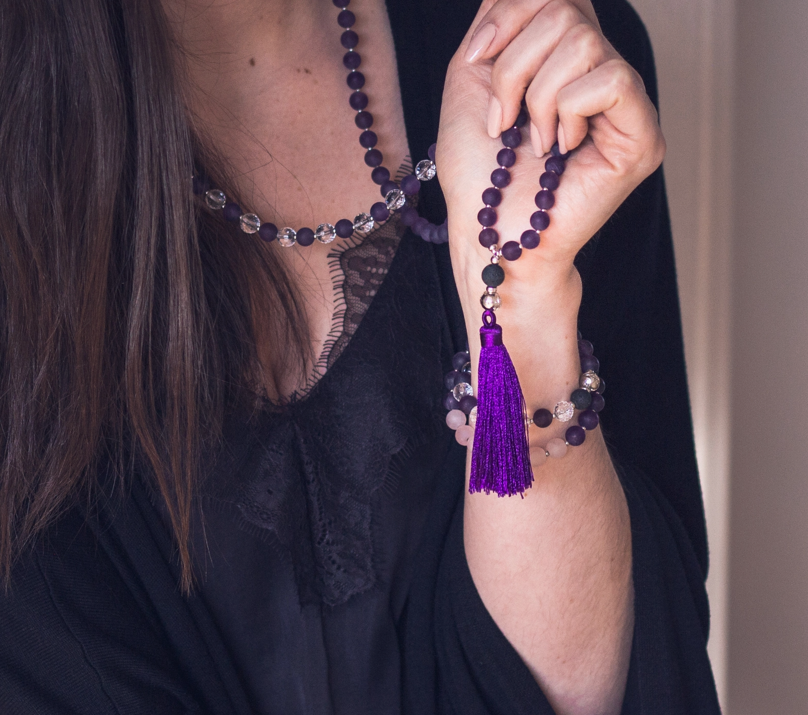 Bodhi Charms | Crystal Mala Necklace