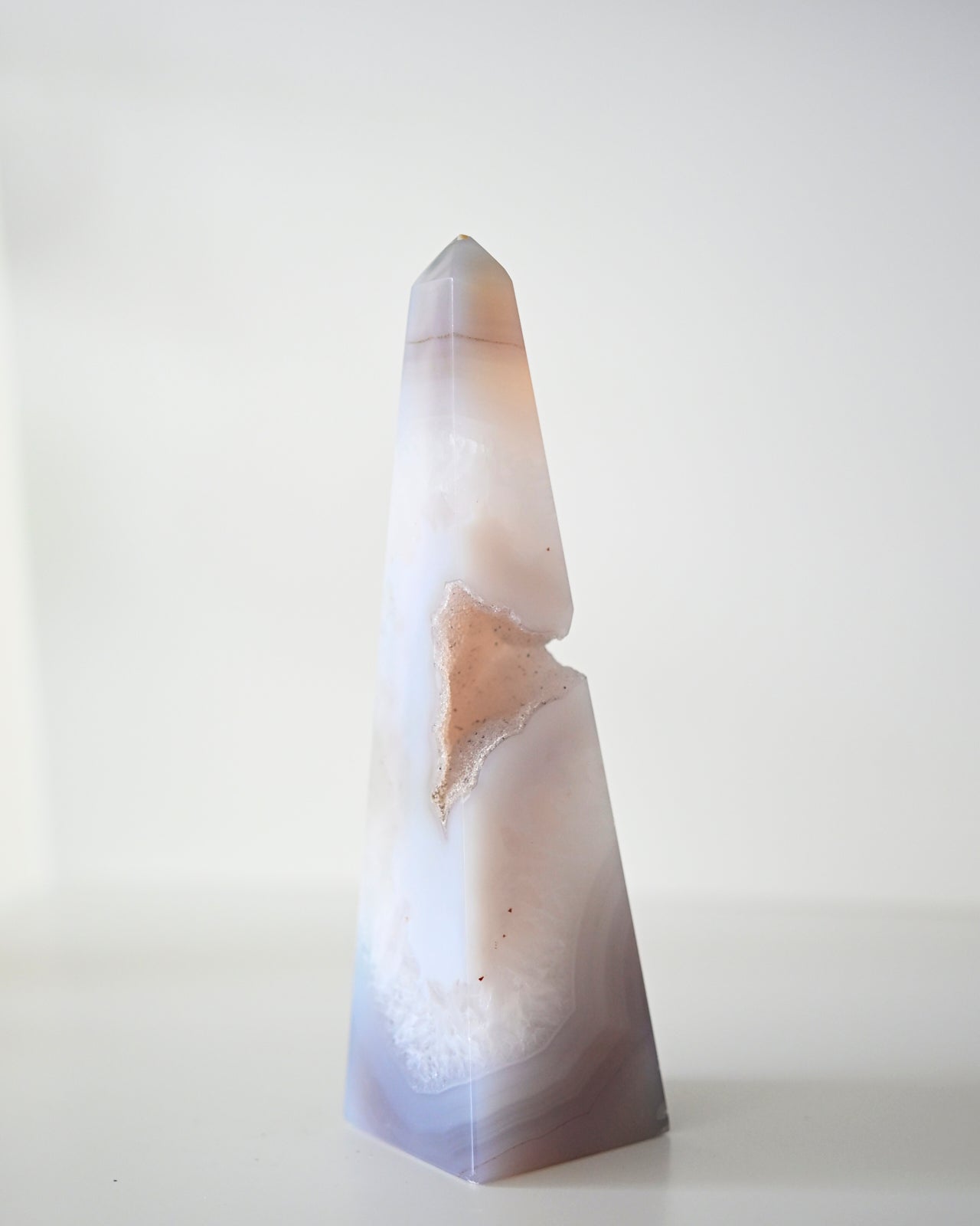 Druzy Agate Obelisk 6 inch