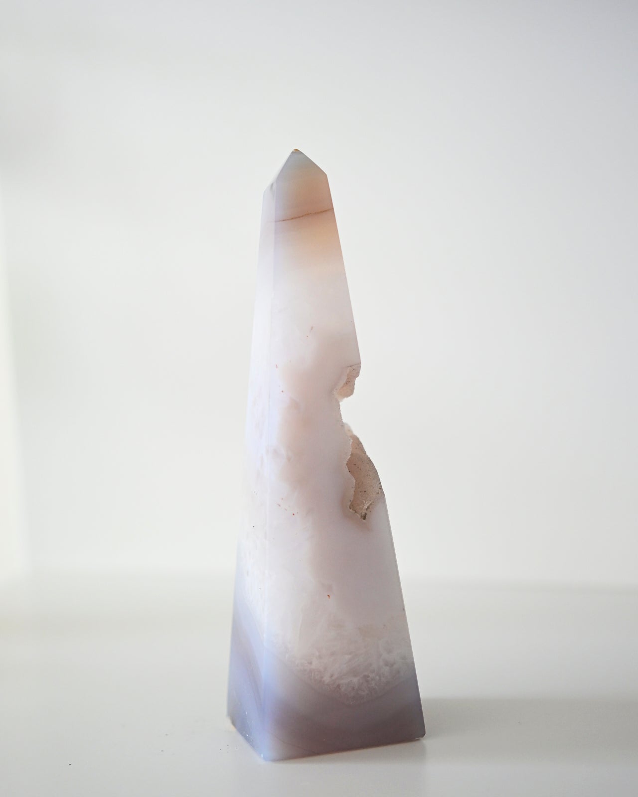 Druzy Agate Obelisk 6 inch