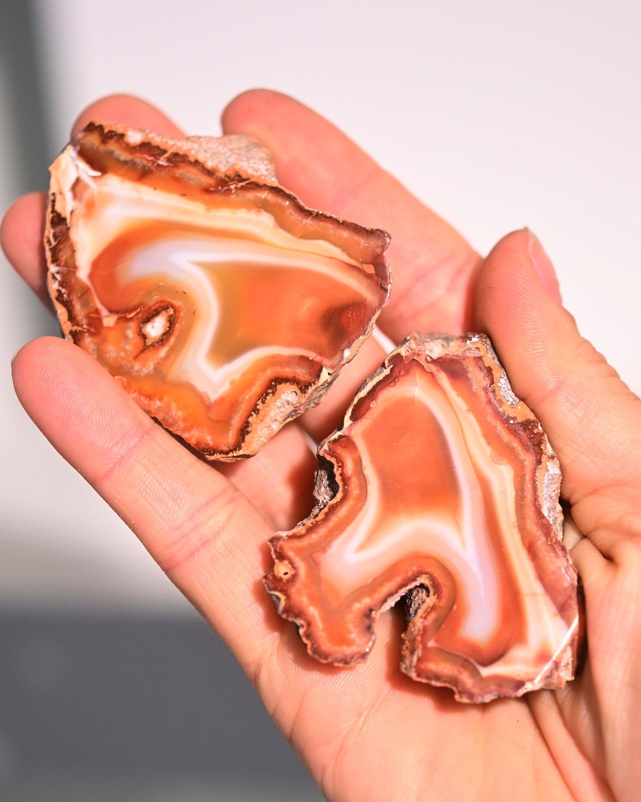 Malawi Agate Geode Pair