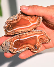 Malawi Agate Geode Pair