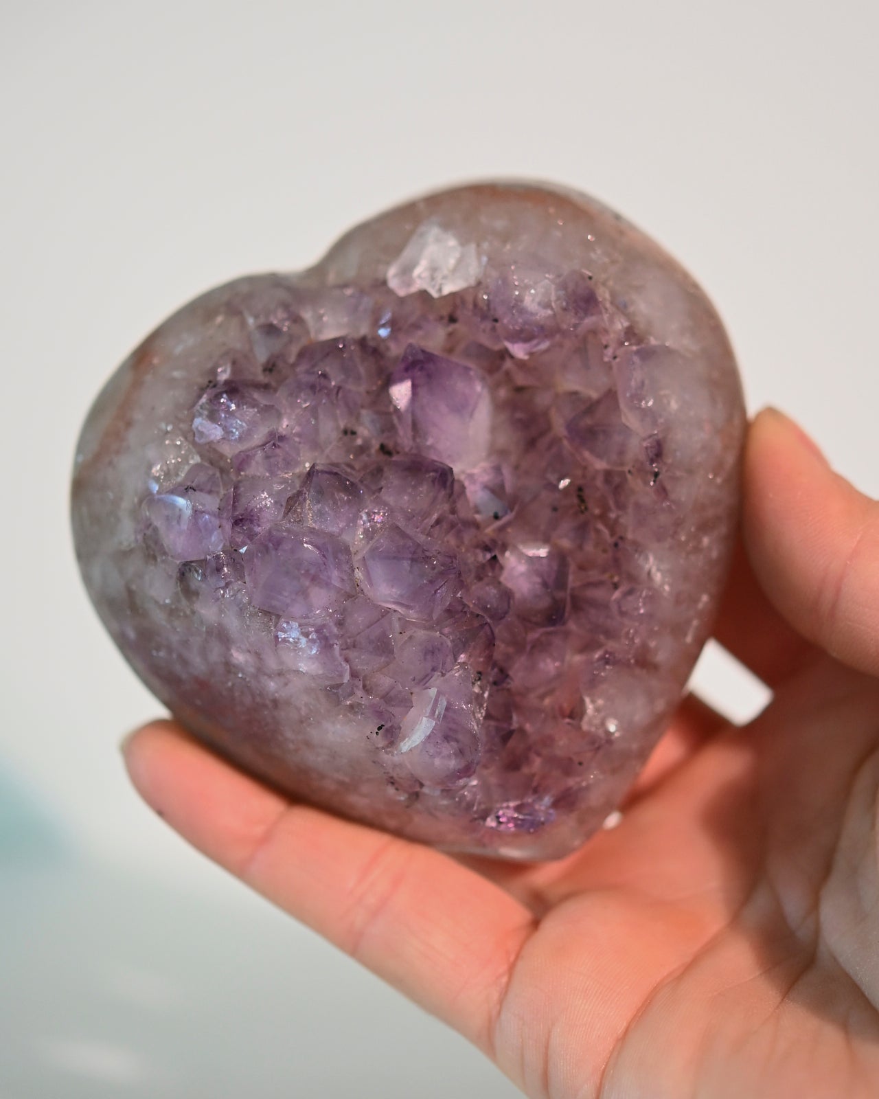 Amethyst Druzy Heart