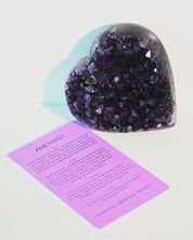 Amethyst Druzy Heart 4in