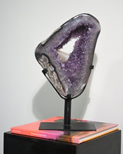 Amethyst w/ Calcite Geode on Stand 11lbs