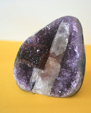 Amethyst Geode 3.3lbs - Calcite/ Hematite