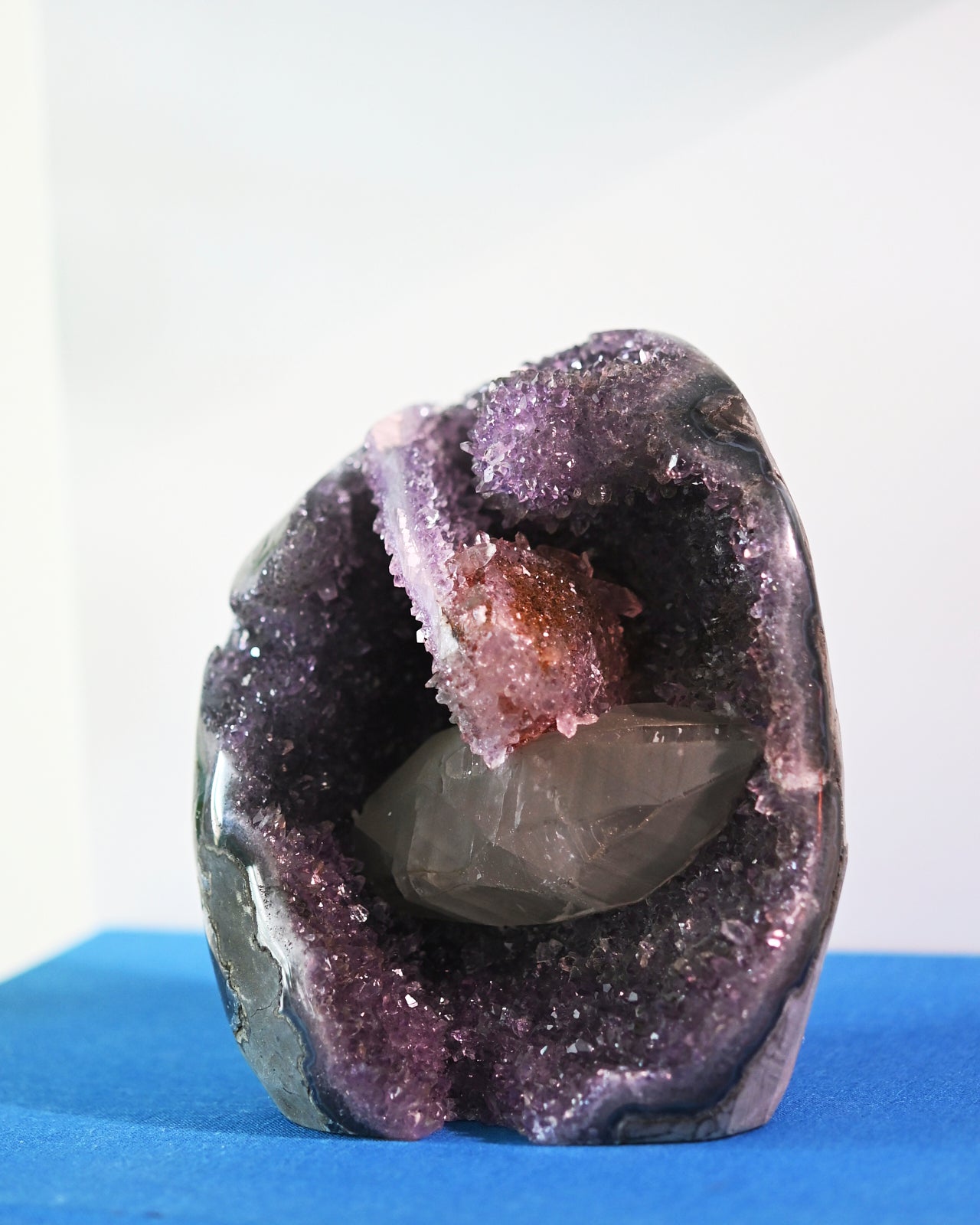 Amethyst Druzy Freeform w Calcite 3.5lbs