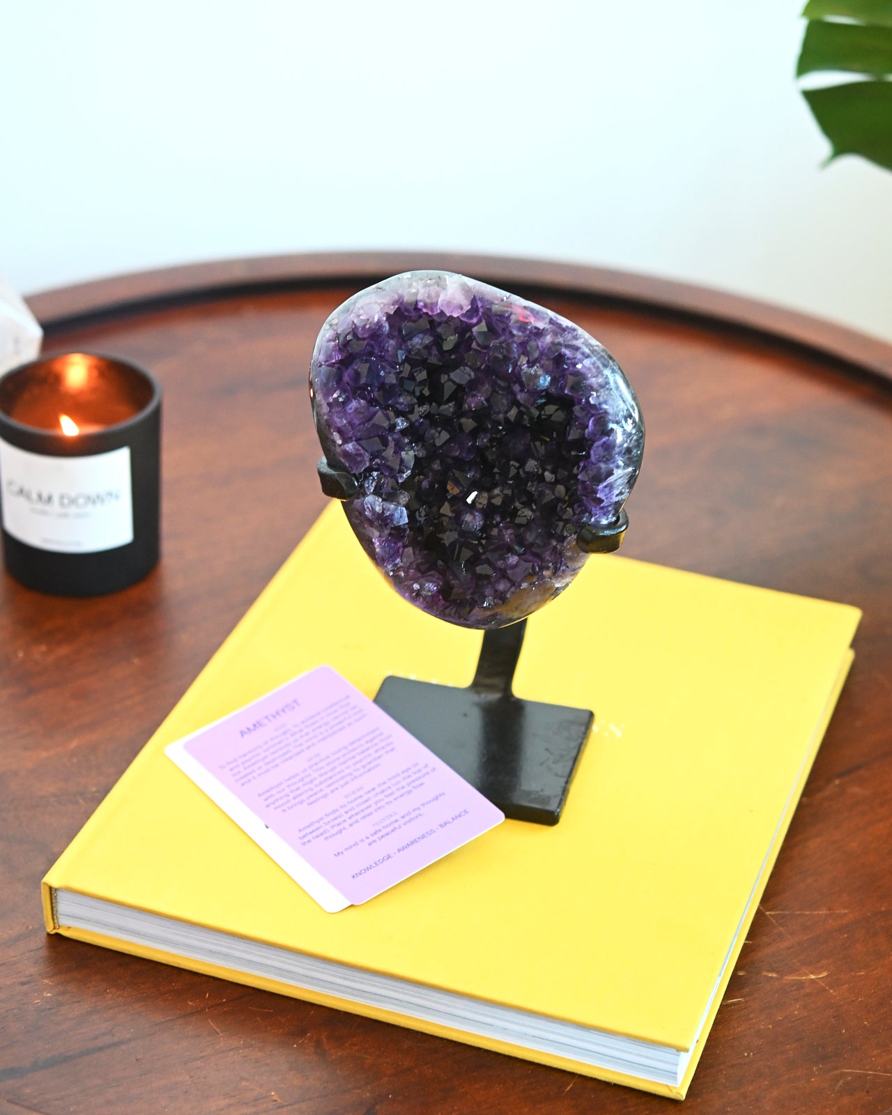 Amethyst Crystal Geode on Stand 3.8lbs