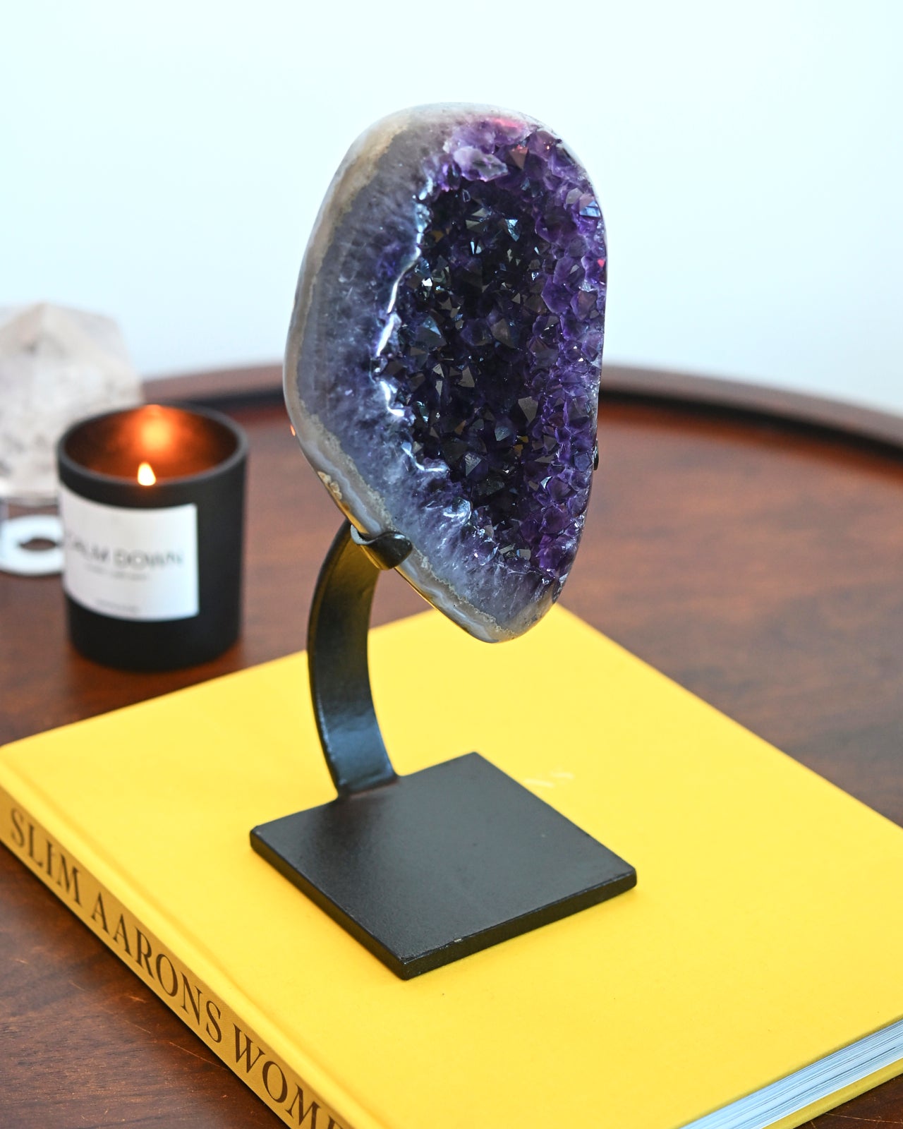 Amethyst Crystal Geode on Stand 5lbs