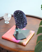 Amethyst Crystal Geode on Stand 5lbs