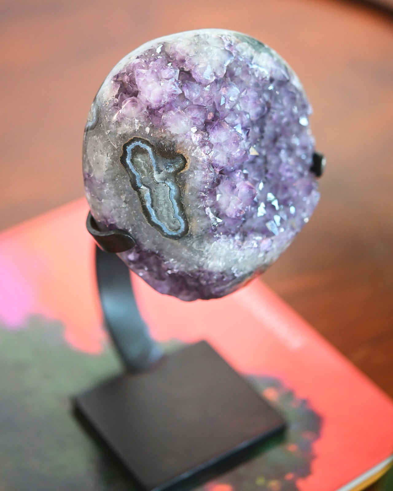 Amethyst Crystal Geode on Stand 2.6lbs