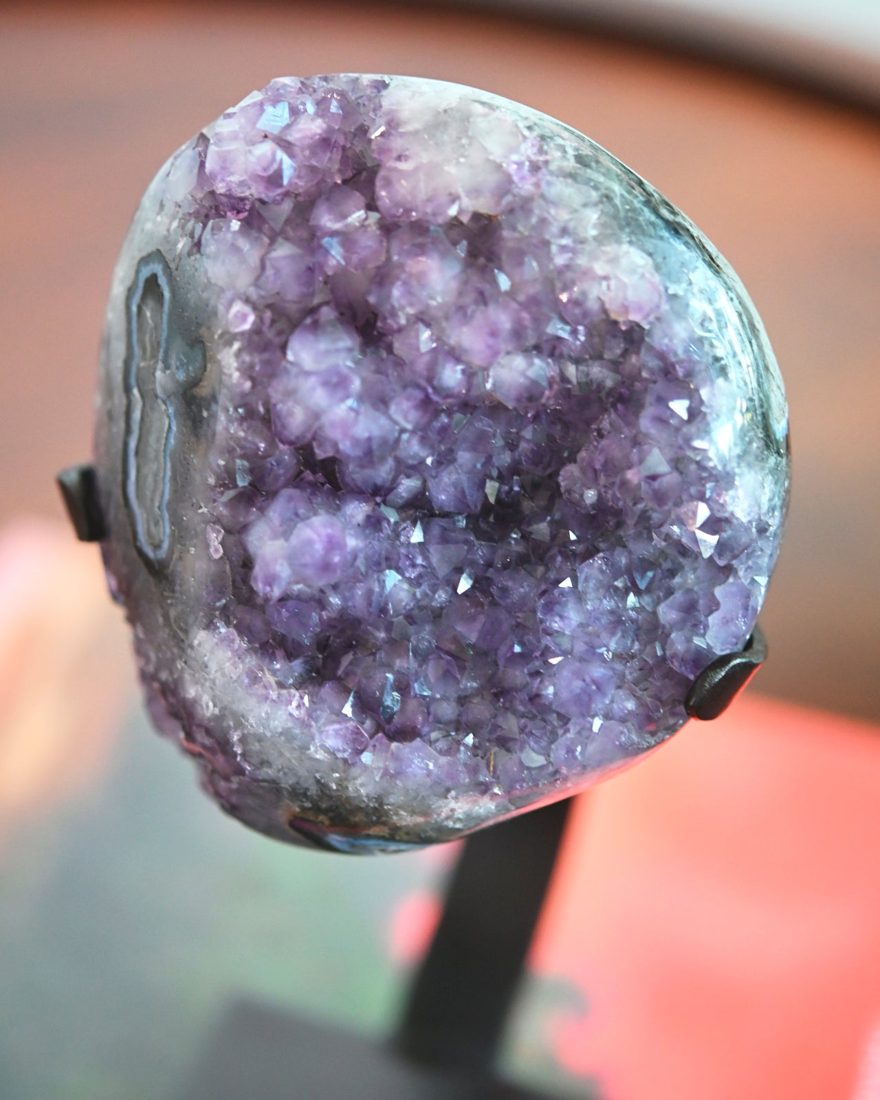 Amethyst Crystal Geode on Stand 2.6lbs