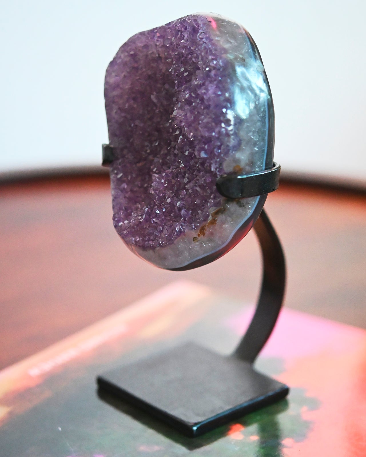 Amethyst Crystal Geode on Stand 3.3lbs