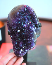 Amethyst Crystal Geode on Stand 3.7lbs