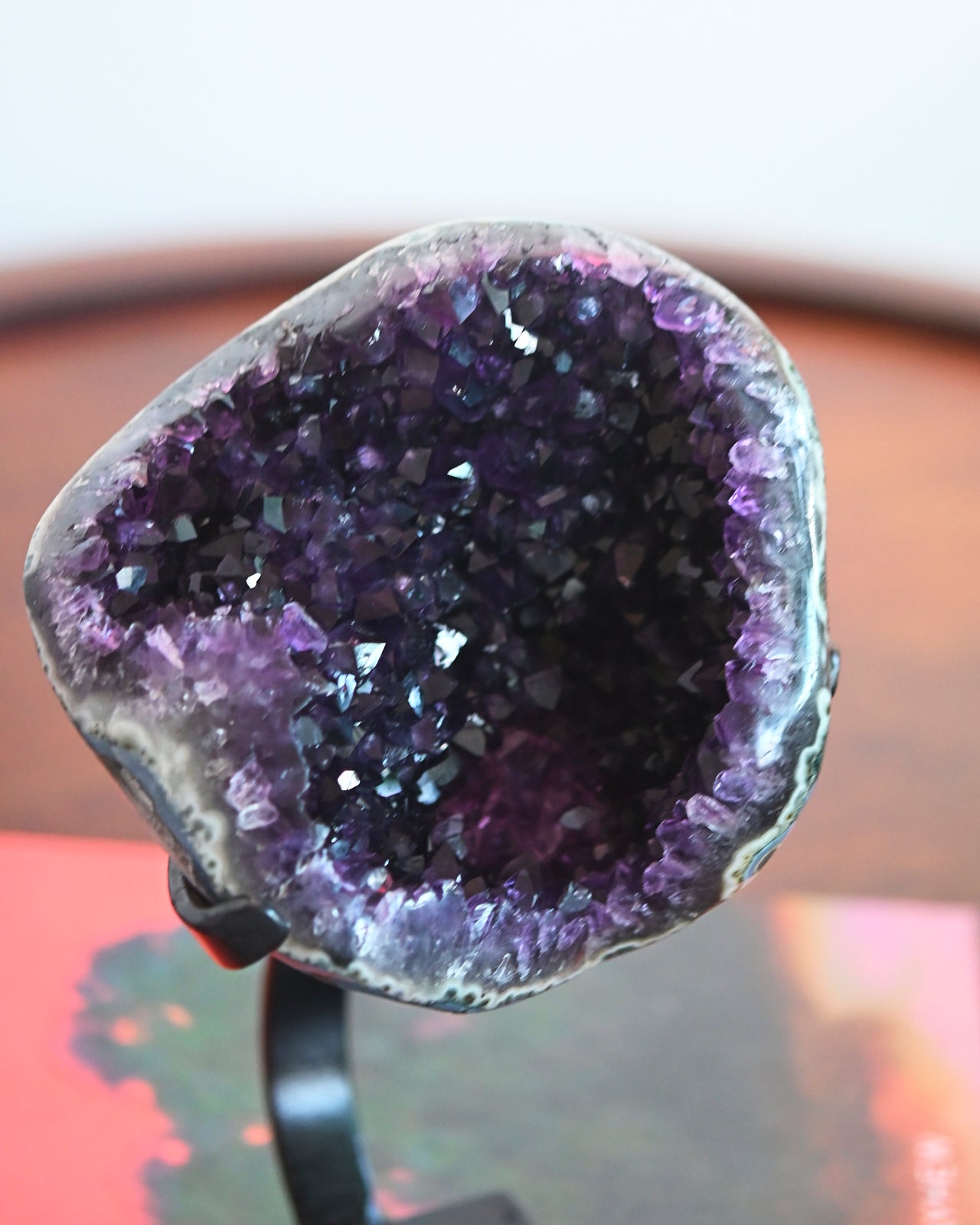 Amethyst Crystal Geode on Stand 3.7lbs