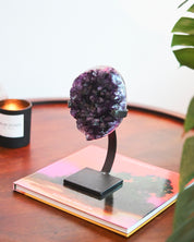 Amethyst Crystal Geode on Stand 3.9lbs