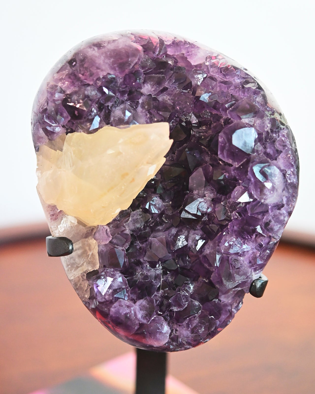 Amethyst w/ Calcite Geode on Stand 8.8lbs