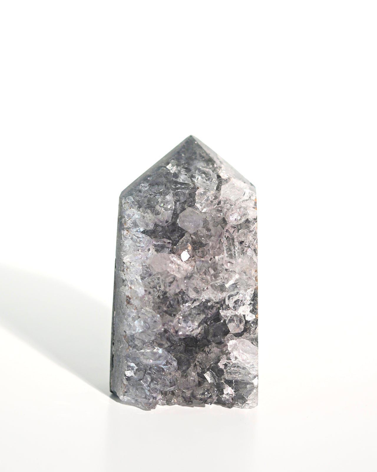 Gray Amethyst Druzy Tower 3in