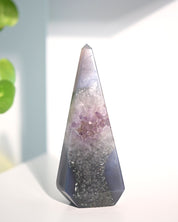 Amethyst Druzy Pyramid 5 inch