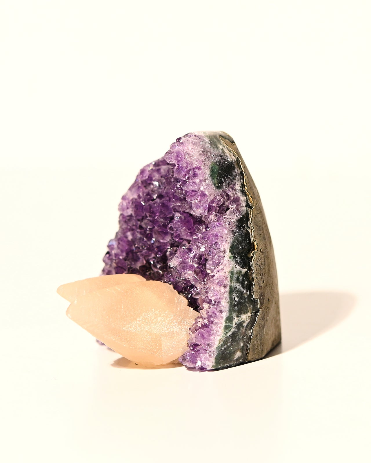 Amethyst Geode w/ Calcite