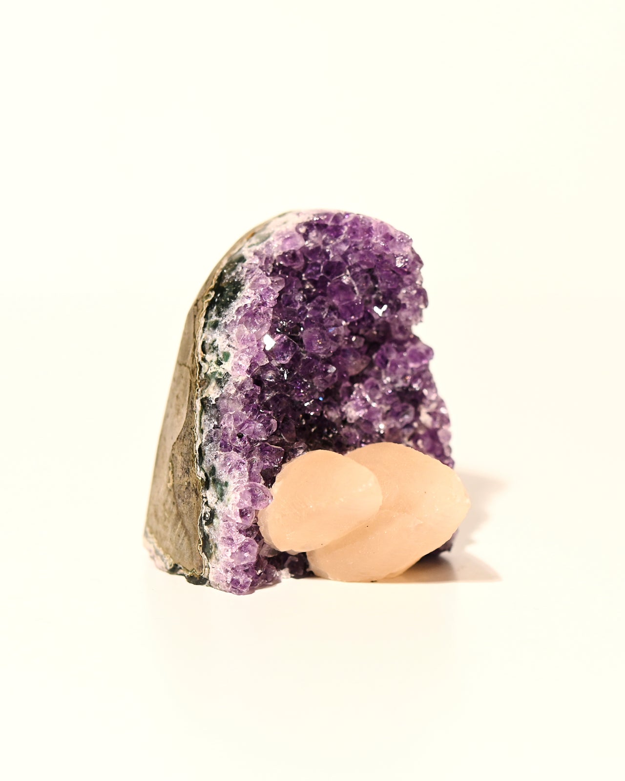 Amethyst Geode w/ Calcite