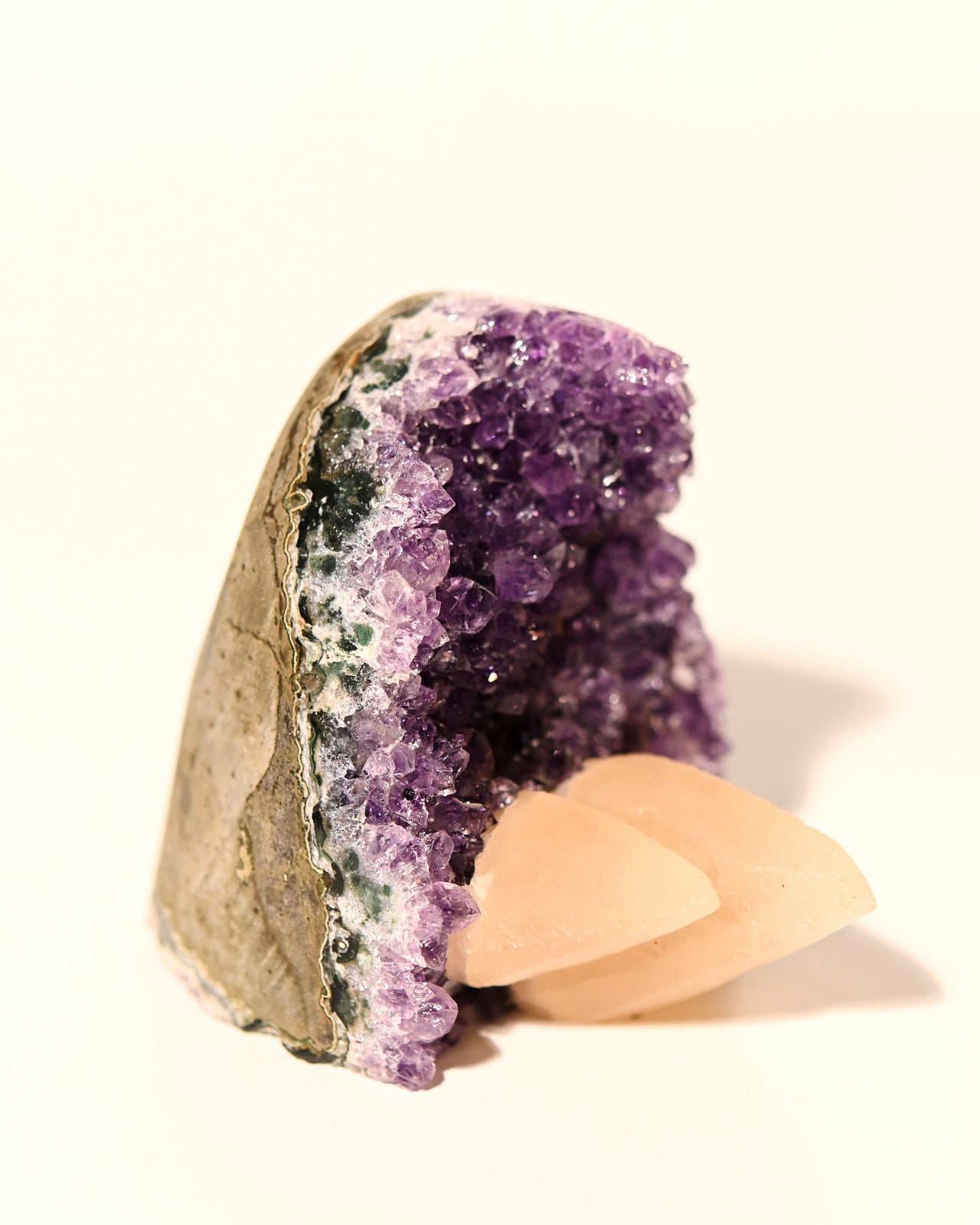 Amethyst Geode w/ Calcite