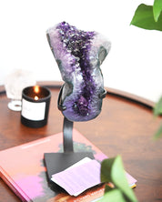 XL Amethyst Crystal Geode on Stand 9lbs