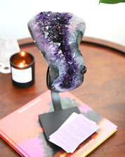 XL Amethyst Crystal Geode on Stand 9lbs