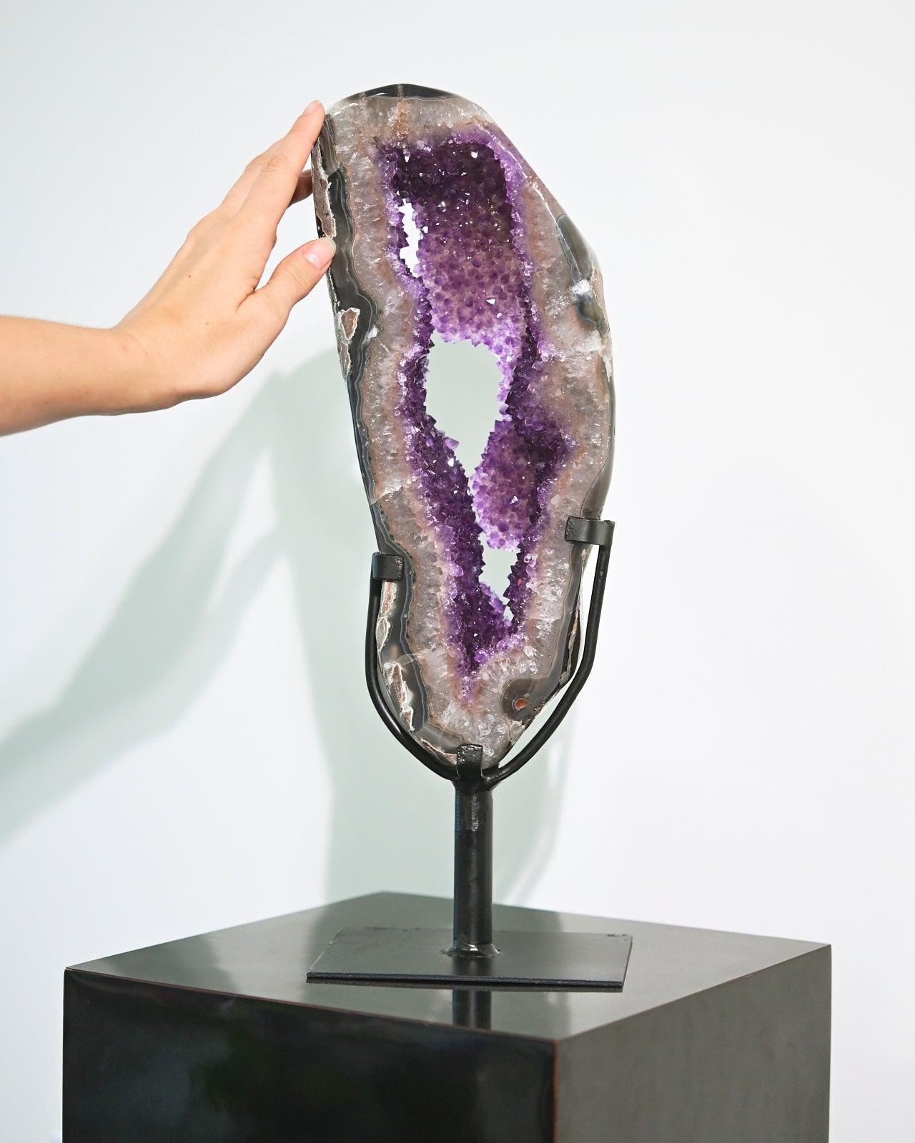 Amethyst Crystal Geode on Stand 9.9lbs