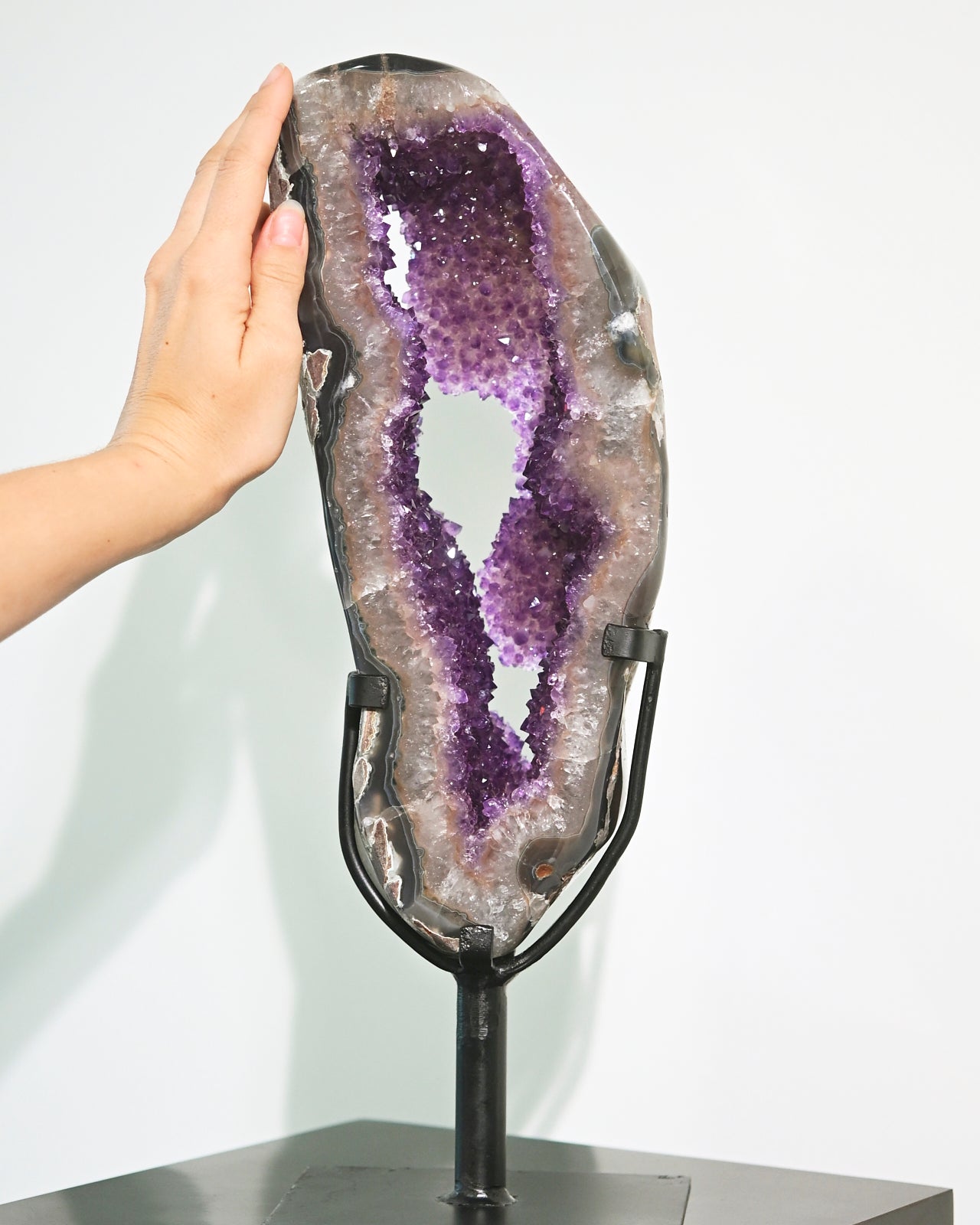 Amethyst Crystal Geode on Stand 9.9lbs