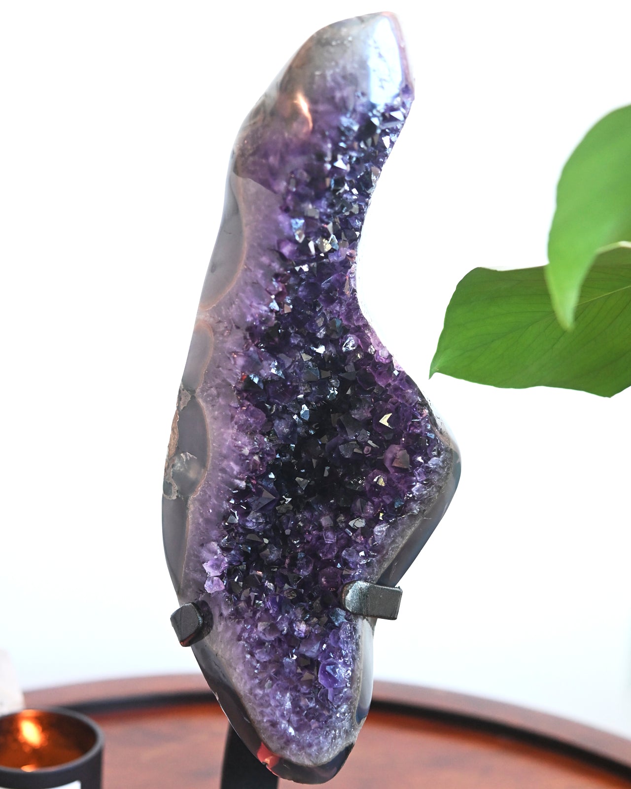 XL Amethyst Crystal Geode on Stand 15lbs