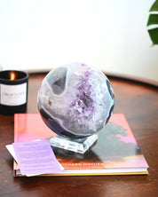 XL Amethyst Druzy Crystal Sphere 11lbs