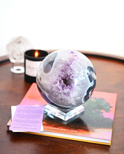 XL Amethyst Druzy Crystal Sphere 11lbs