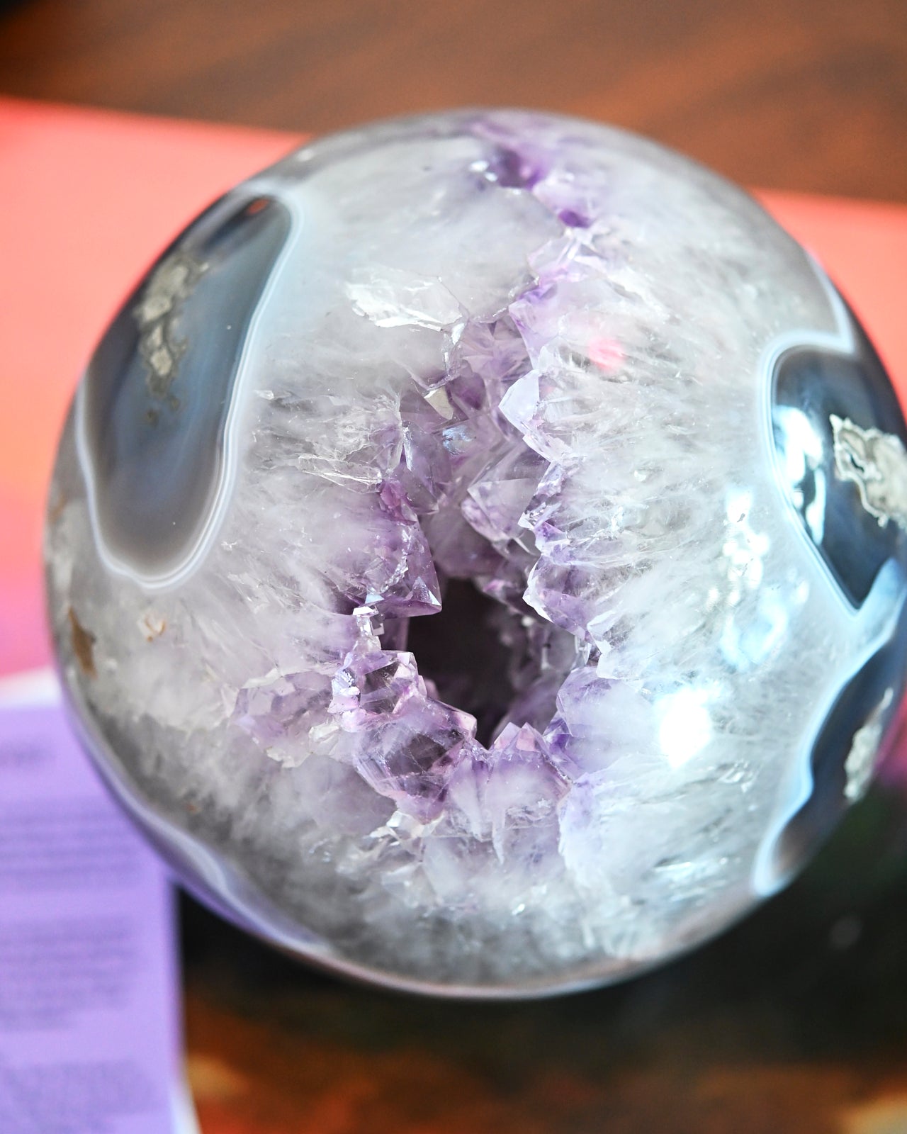 XL Amethyst Druzy Crystal Sphere 11lbs