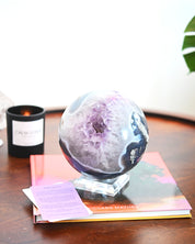 XL Amethyst Druzy Crystal Sphere 11lbs