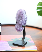 Light Purple Amethyst Crystal Geode on Stand 3.7lbs