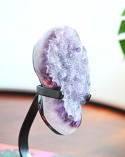 Light Purple Amethyst Crystal Geode on Stand 3.7lbs