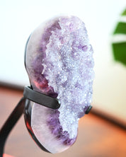 Light Purple Amethyst Crystal Geode on Stand 3.7lbs