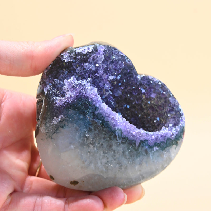 Amethyst Druzy Heart