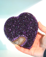 Amethyst Druzy Heart 4in