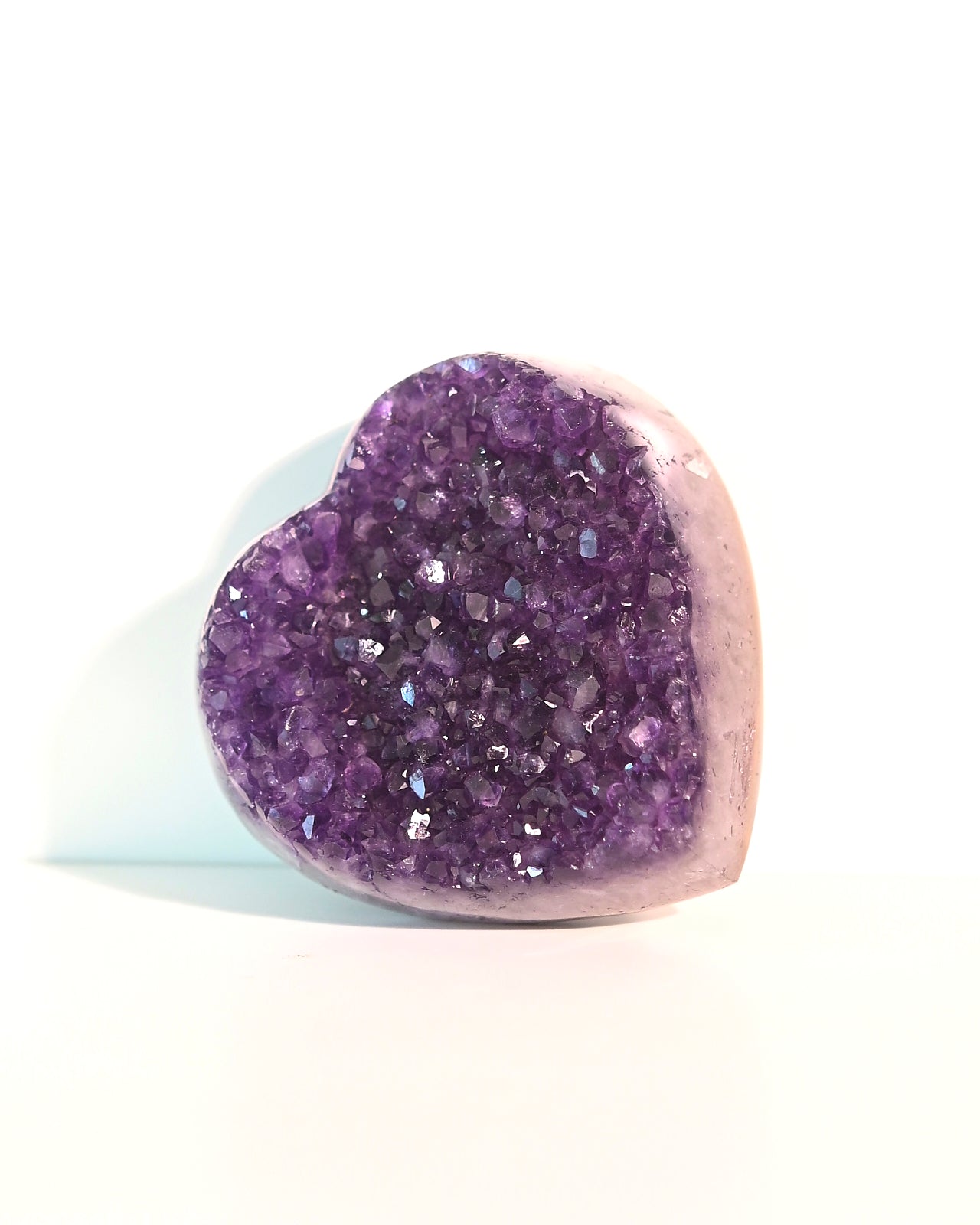 Amethyst Druzy Heart 4in