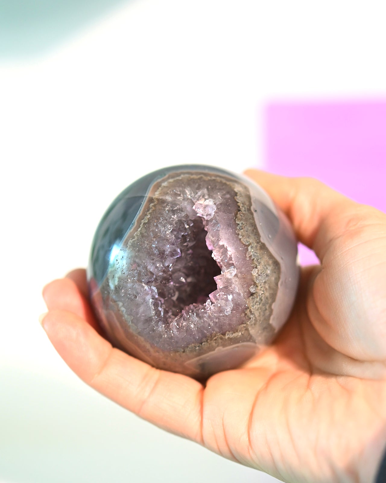 Amethyst Druzy Crystal Sphere