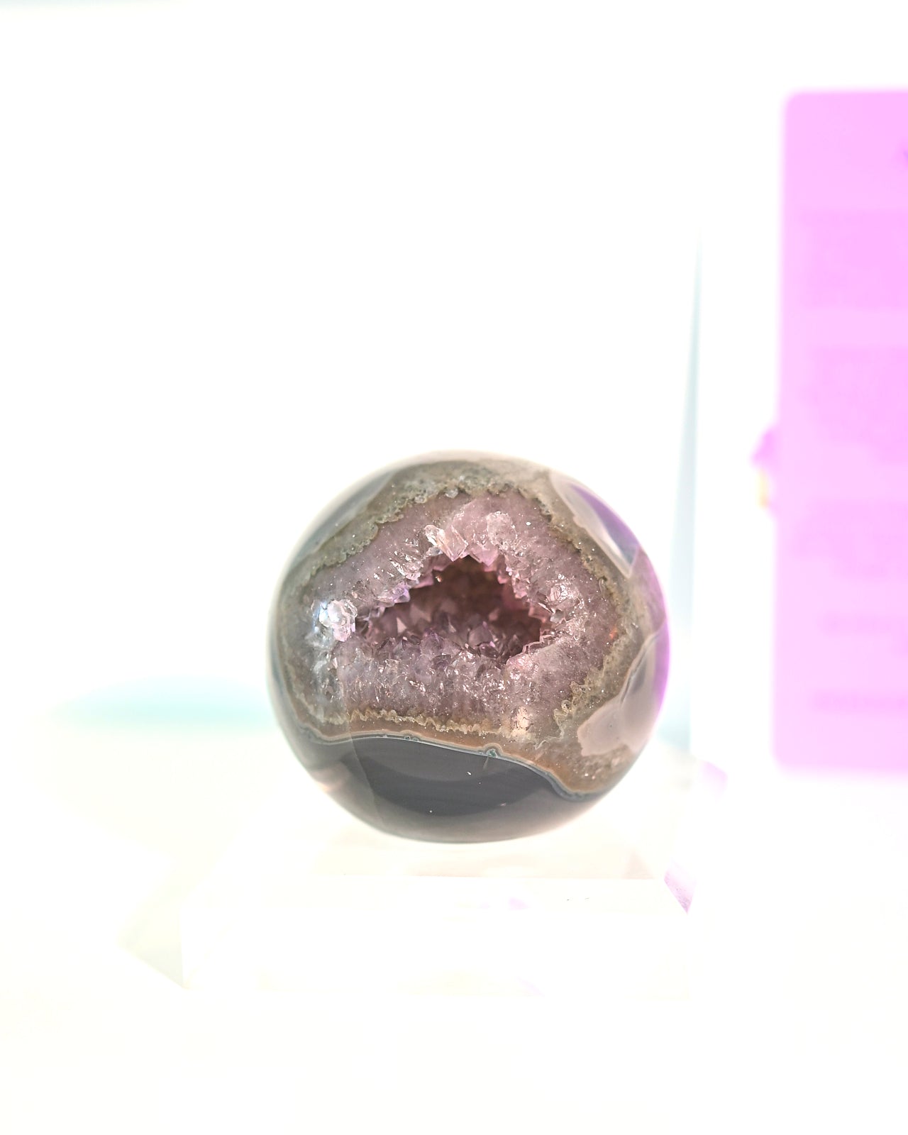 Amethyst Druzy Crystal Sphere