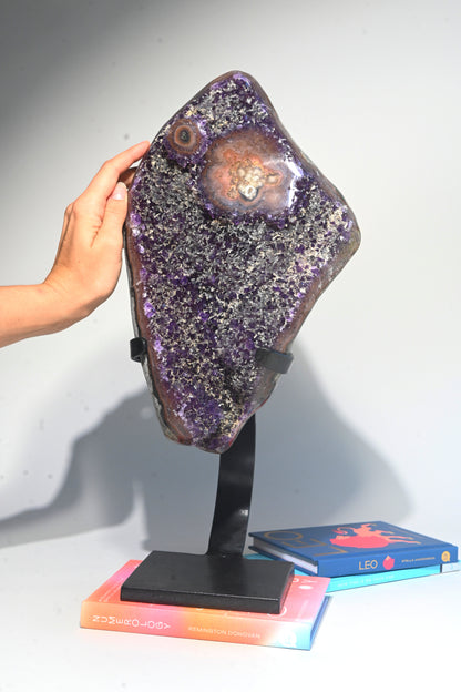 XL Amethyst Geode on Stand 16lbs