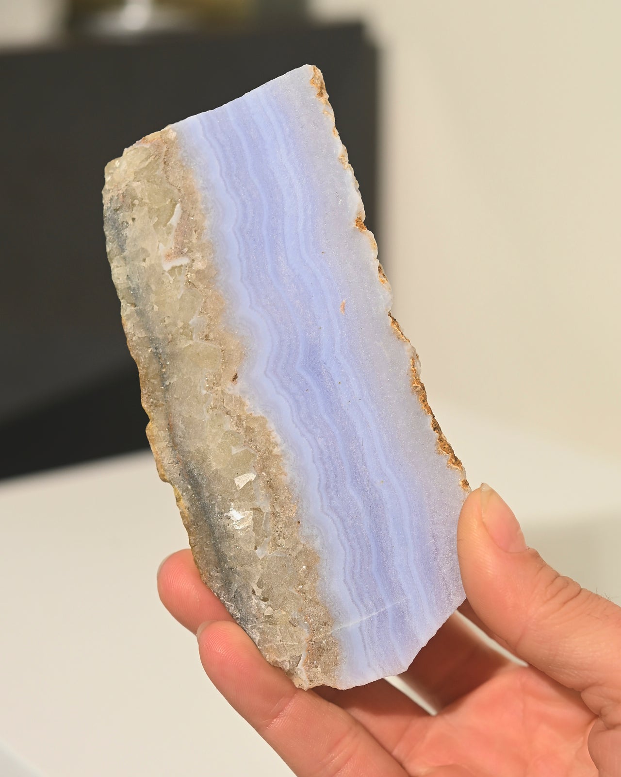 Blue Lace Agate Slab 4.5 in