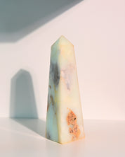 Peruvian Blue Opal Tower 6in