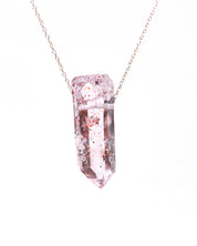 Brandberg Quartz Hematite Necklace 14k Gold