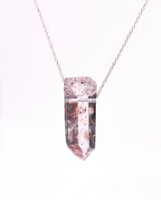 Brandberg Quartz Hematite Necklace 14k Gold