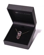 Brandberg Quartz Hematite Necklace 14k Gold